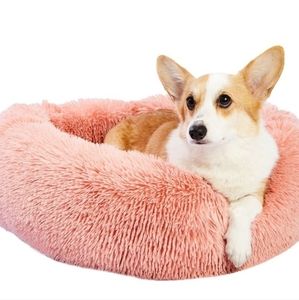 Calming Dog Bed/ Cat with Premium Fluffy Plush sz Small